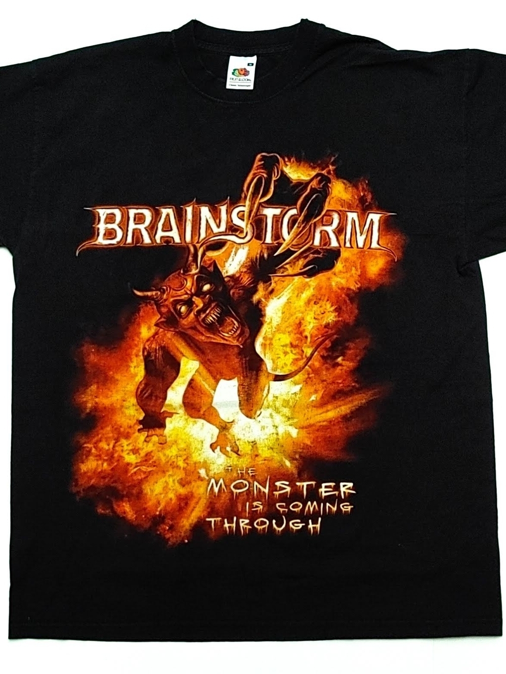 Vintage 2005 Brainstorm The Monster Is Coming Through Graphic Tee Medium
